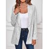 imageCicy Bell Womens Sequin Shiny Blazer Casual Laple Long Sleeve Sparkly Party Jackets BlazerWhite