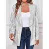 imageCicy Bell Womens Sequin Shiny Blazer Casual Laple Long Sleeve Sparkly Party Jackets BlazerWhite