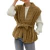 imageCicy Bell Womens Diamond Quilted Puffer Vest Open Front Puffy Sleeveless Jacket Fall Work Casual OuterwearArmy Green