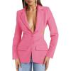 imageCicy Bell Womens Fitted Sexy Blazers Casual Open Front Long Sleeve Trendy Tailored Cut Out Blazer JacketsHot Pink