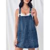 imageCicy Bell Womens Denim Overall Dress Cute Summer Mini Jean Dress Adjustable Strap Loose Fit Short JumperBlue