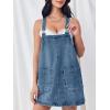 imageCicy Bell Womens Denim Overall Dress Cute Summer Mini Jean Dress Adjustable Strap Loose Fit Short JumperLight Blue