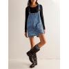imageCicy Bell Womens Denim Overall Dress Cute Summer Mini Jean Dress Adjustable Strap Loose Fit Short JumperLight Blue