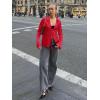 imageCicy Bell Womens Sexy Tie Front Satin Shirts Deep V Neck Silk Club Tops Long Sleeve Y2k Going Out BlouseRed
