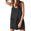 imageCicy Bell Womens Denim Overall Dress Cute Summer Mini Jean Dress Adjustable Strap Loose Fit Short JumperBlack