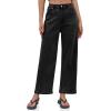 imageCicy Bell Womens Baggy Horseshoe Jeans Boyfriend Wide Leg Vintage Mid Rise Cropped Denim PantsBlack