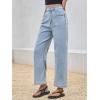 imageCicy Bell Womens Baggy Horseshoe Jeans Boyfriend Wide Leg Vintage Mid Rise Cropped Denim PantsLight Blue