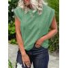 imageCicy Bell Womens Cap Sleeve Tank Tops Boat Neck Loose Fit Tshirts Summer Casual Basic Tee ShirtsArmy Green