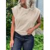 imageCicy Bell Womens Cap Sleeve Tank Tops Boat Neck Loose Fit Tshirts Summer Casual Basic Tee ShirtsBeige