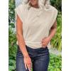 imageCicy Bell Womens Cap Sleeve Tank Tops Boat Neck Loose Fit Tshirts Summer Casual Basic Tee ShirtsBeige