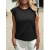 imageCicy Bell Womens Cap Sleeve Tank Tops Boat Neck Loose Fit Tshirts Summer Casual Basic Tee ShirtsBlack