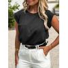 imageCicy Bell Womens Cap Sleeve Tank Tops Boat Neck Loose Fit Tshirts Summer Casual Basic Tee ShirtsBlack