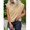 imageCicy Bell Womens Cap Sleeve Tank Tops Boat Neck Loose Fit Tshirts Summer Casual Basic Tee ShirtsKhaki