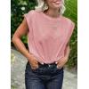 imageCicy Bell Womens Cap Sleeve Tank Tops Boat Neck Loose Fit Tshirts Summer Casual Basic Tee ShirtsPink