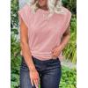 imageCicy Bell Womens Cap Sleeve Tank Tops Boat Neck Loose Fit Tshirts Summer Casual Basic Tee ShirtsPink
