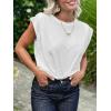 imageCicy Bell Womens Cap Sleeve Tank Tops Boat Neck Loose Fit Tshirts Summer Casual Basic Tee ShirtsWhite