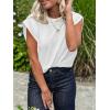 imageCicy Bell Womens Cap Sleeve Tank Tops Boat Neck Loose Fit Tshirts Summer Casual Basic Tee ShirtsWhite