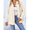 imageCicy Bell Womens Oversized Casual Jackets Lightweight Pleated Babydoll Shackets Cotton Button Down CoatsBeige