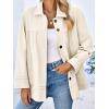 imageCicy Bell Womens Oversized Casual Jackets Lightweight Pleated Babydoll Shackets Cotton Button Down CoatsBeige