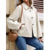 imageCicy Bell Womens Oversized Cropped Trench Coats Batwing Sleeve Trendy Casual Jackets Button Up OuterwearApricot