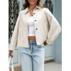 imageCicy Bell Womens Oversized Cropped Trench Coats Batwing Sleeve Trendy Casual Jackets Button Up OuterwearApricot