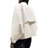 imageCicy Bell Womens Oversized Cropped Trench Coats Batwing Sleeve Trendy Casual Jackets Button Up OuterwearApricot