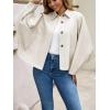 imageCicy Bell Womens Oversized Cropped Trench Coats Batwing Sleeve Trendy Casual Jackets Button Up OuterwearApricot