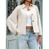 imageCicy Bell Womens Oversized Cropped Trench Coats Batwing Sleeve Trendy Casual Jackets Button Up OuterwearApricot
