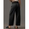 imageCicy Bell Womens Smocked Barrel Jeans Casual Trendy High Waisted Baggy Pull On Denim PantsBlack