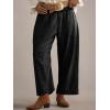 imageCicy Bell Womens Smocked Barrel Jeans Casual Trendy High Waisted Baggy Pull On Denim PantsBlack