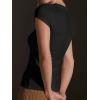 imageCicy Bell Womens Summer Scoop Neck T Shirts Cap Sleeve Ribbed Casual Tees Slim Fit Basic TopsBlack