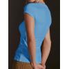 imageCicy Bell Womens Summer Scoop Neck T Shirts Cap Sleeve Ribbed Casual Tees Slim Fit Basic TopsBlue