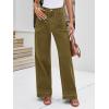 imageCicy Bell Womens Wide Leg Pleated Jeans Boyfriend Baggy Stretchy High Waisted Trendy Denim Pants with PocketsArmy Green