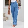 imageCicy Bell Womens Wide Leg Pleated Jeans Boyfriend Baggy Stretchy High Waisted Trendy Denim Pants with PocketsLight Blue