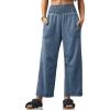 imageCicy Bell Womens Smocked Barrel Jeans Casual Trendy High Waisted Baggy Pull On Denim PantsLight Blue