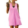 imageCicy Bell Womens Summer Sleeveless Romper Deep V Neck Adjustable Strap Jumpsuits Casual Backless Beach Outfits