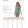 imageCicy Bell Womens Casual Cap Sleeve Rompers Textured Zip Up Collared Short Jumpsuit Elastic Waist Summer OutfitBlack