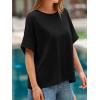 imageCicy Bell Womens Oversized Tshirts Summer Casual Short Sleeve Round Neck Tops Loose Fit Basic Tee ShirtsBlack