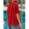 imageCicy Bell Womens Oversized Tshirts Summer Casual Short Sleeve Round Neck Tops Loose Fit Basic Tee ShirtsDark Red