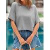 imageCicy Bell Womens Oversized Tshirts Summer Casual Short Sleeve Round Neck Tops Loose Fit Basic Tee ShirtsLight Grey