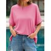 imageCicy Bell Womens Oversized Tshirts Summer Casual Short Sleeve Round Neck Tops Loose Fit Basic Tee ShirtsPink