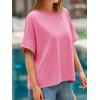 imageCicy Bell Womens Oversized Tshirts Summer Casual Short Sleeve Round Neck Tops Loose Fit Basic Tee ShirtsPink