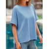 imageCicy Bell Womens Oversized Tshirts Summer Casual Short Sleeve Round Neck Tops Loose Fit Basic Tee ShirtsSky Blue