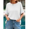 imageCicy Bell Womens Oversized Tshirts Summer Casual Short Sleeve Round Neck Tops Loose Fit Basic Tee ShirtsWhite