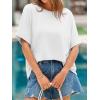 imageCicy Bell Womens Oversized Tshirts Summer Casual Short Sleeve Round Neck Tops Loose Fit Basic Tee ShirtsWhite