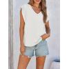 imageCicy Bell Womens Summer Cap Sleeve T Shirts Casual V Neck Tops Loose Fit Basic TeesWhite