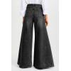 imageCicy Bell Womens Baggy Wide Leg Jeans High Waisted Boyfriend Loose Fit Bell Bottom Stretchy Denim Pants with PocketsBlack