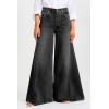 imageCicy Bell Womens Baggy Wide Leg Jeans High Waisted Boyfriend Loose Fit Bell Bottom Stretchy Denim Pants with PocketsBlack