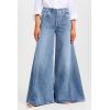 imageCicy Bell Womens Baggy Wide Leg Jeans High Waisted Boyfriend Loose Fit Bell Bottom Stretchy Denim Pants with PocketsBlue