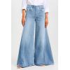 imageCicy Bell Womens Baggy Wide Leg Jeans High Waisted Boyfriend Loose Fit Bell Bottom Stretchy Denim Pants with PocketsLight Blue
